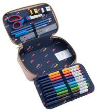 Penare școlare - Penar școlar Pencil Box Filled Pearly Swans Jeune Premier design ergonomic de lux 20*7 cm_0