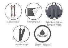 Previjalne torbe za vozičke - Previjalna torba Voyage 4v1 toTs-smarTrike z notranjo torbico in termo ovitkom za steklenico siva_1