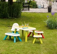 Mobilier de grădină pentru copii - Măsuța pentru copii KidTable Smoby verde cu filtru UV de la 18 luni_2