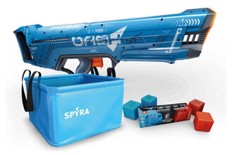Set Wasserpistole mit mechanischem Nachladen und Tank mit Farbzusatz SpyraDash Blue Spyra mit einer Reichweite von 9 Metern ab 8 Jahren