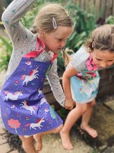 Tabliers pour enfants - Tablier pour enfants Lulu l'Unicorn ThreadBear avec une couche de protection de 3 à 6 ans_3