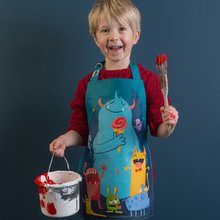 Grembiuli per bambini - Grembiule per bambini mostri The Scruffles Apron ThreadBear con strato protettivo dai 3-6 anni_2