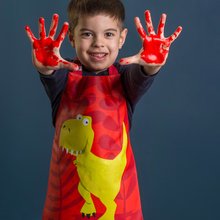 Pregače za djecu - Pregača za djecu Dinosaur Apron ThreadBear sa zaštitnim slojem, od 3 do 6 godina starosti_1