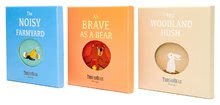 Hračky nad postýlku - Textilní knížka Brave as a Bear Rag Book ThreadBear s 12 divokými zvířátky 100% jemná bavlna v dárkovém balení od 0 měs_1