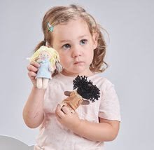 Handrové bábiky - Bábika handrová Mini Gigi Doll ThreadBear 12 cm z mäkkého úpletu z bavlny s čiernymi vláskami_0