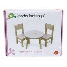 Căsuțe pentru păpuși din lemn - Masă din lemn cu scaune Sweetiepie Table&Chairs Tender Leaf Toys pentru păpușă de jucărie de 36 cm_2