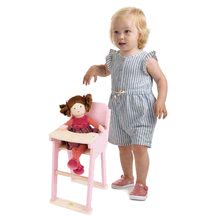 Lesene hišice za figurice - Leseni stolček za hranjenje Sweetiepie Dolly Chair Tender Leaf Toys za 36 cm dojenčka_1