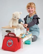 Dřevěné hry na povolání - Dřevěná lékařská taštička Doctor's Bag Tender Leaf Toys se zdravotními pomůckami rouškou a náplastmi_2