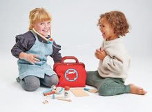 Dřevěné hry na povolání - Dřevěná lékařská taštička Doctor's Bag Tender Leaf Toys se zdravotními pomůckami rouškou a náplastmi_1