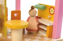 Drevené domčeky pre bábiky - Drevený domček pre bábiku Pink Leaf House Tender Leaf Toys 22 dielov rotujúci s komplet vybavením a 4 postavičkami_3