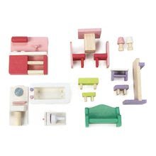 Drewniane domki dla lalek - Drewniany domek dla lalki Bluebird Villa Tender Leaf Toys 15 elementów  w stylu otwartym z kompletnym wyposażeniem_2