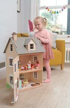 Dřevěné domky pro panenky - Dřevěný městský domeček pro panenku Foxtail Villa Tender Leaf Toys 12 dílů vybavený nábytkem výška 71 cm_5