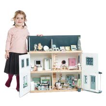 Dřevěné domky pro panenky - Dřevěný domeček pro panenku Dovetail House Tender Leaf Toys ultra stylový se 6 pokoji a parketami bez nábytku a postaviček_1