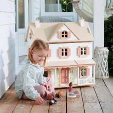 Dřevěné domky pro panenky - Dřevěný domeček pro panenku Humming Bird House Tender Leaf Toys exotický koloniální styl se 4 pokoji_3