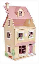 Drvene kućice za lutke - Drvena gradska kućica za figurice Foxtail Villa Tender Leaf Toys ružičasta 12 dijelova s namještajem visina 71 cm_2