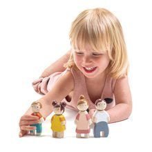 Maisons de poupées en bois - Les figurines en bois de la famille The Leaf Family Tender Leaf Toys maman, père et 2 enfants_0