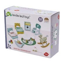 Fa babaházak  - Fa gyerekszoba Dovetail Kidsroom Set Tender Leaf Toys 10 darabos készlet komplett felszereléssel és kiegészítőkkel_0