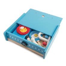 Bucătării de jucărie din lemn - Bucătărie de jucărie din lemn Pop Up and Pack Away Tender Leaf Toys set cu 8 bucăți cu aragaz și chiuvetă_1