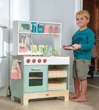 Drevené kuchynky -  NA PREKLAD - Cocina de madera con hierbas Kitchen Range Tender Leaf Toys con una pez magnética, un microondas y una estufa con sonidos_1