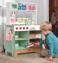 Drvene kuhinje - Drvena kuhinja s motivom biljaka Kitchen Range Tender Leaf Toys s magnetnom ribom, mikrovalnom pećnicom i štednjakom sa zvukovima_2