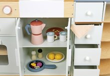 Bucătării de jucărie din lemn - Bucătărie din lemn cu cuptor pentru pizza La Fiamma Grand Kitchen Tender Leaf Toys cu accesorii și un ghișeu extins 101 cm înălțime_1