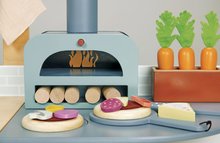 Dřevěné kuchyňky - Dřevěná kuchyňka s pecí na pizzu La Fiamma Grand Kitchen Tender Leaf Toys s bohatou výbavou a rozšířeným pultem 101 cm výška_4