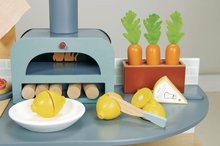 Dřevěné kuchyňky - Dřevěná kuchyňka s pecí na pizzu La Fiamma Grand Kitchen Tender Leaf Toys s bohatou výbavou a rozšířeným pultem 101 cm výška_5