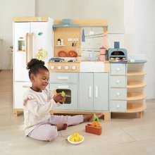 Fa játékkonyhák - Fa játékkonyha pizzasütővel La Fiamma Grand Kitchen Tender Leaf Toys gazdagon felszerelt és kibővített pulttal 101 cm magas_7