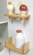 Dřevěné kuchyňky - Dřevěná chladnička dvoukřídlová Refridgerator Tender Leaf Toys s úložným boxem a výroba ledu 101 cm výška_0