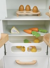 Dřevěné kuchyňky - Dřevěná chladnička dvoukřídlová Refridgerator Tender Leaf Toys s úložným boxem a výroba ledu 101 cm výška_2