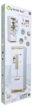 Dřevěné kuchyňky - Dřevěná chladnička dvoukřídlová Refridgerator Tender Leaf Toys s úložným boxem a výroba ledu 101 cm výška_8