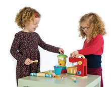 Fa játékkonyhák - Fa mixer hanggal Baker's Mixing Tender Leaf Toys 7 darabos készlet konyhai eszközökkel és sütikkel_3