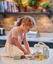 Cuisines en bois - Robot de cuisine en bois Home baking set Tender Leaf Toys avec une balance, la vaisselle et les aliments_1