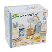 Drevené kuchynky - Drevený kuchynský robot Home baking set Tender Leaf Toys s váhou, riadom a potravinami_2