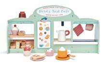 Dřevěné kuchyňky - Dřevěná kavárna Ptačí hnízdo Bird's Nest Café Tender Leaf Toys s vypracovanými doplňky a nálepkami_0