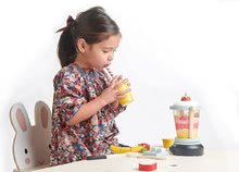 Dřevěné kuchyňky - Dřevěný mixér Fruity Blender Tender Leaf Toys s kelímkem, ovocem a kostky ledu_0