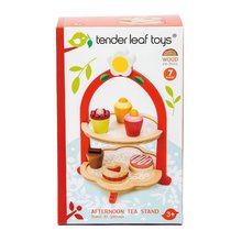 Fa játékkonyhák - Fa állvány édességekkel Afternoon Tea Stand Tender Leaf Toys 7 darabos készlet_2