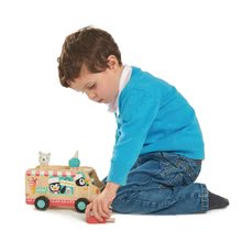 Drevené autá -  NA PREKLAD - Auto de madera con helado Penguin's Gelato Van Tender Leaf Toys Con un helado y una palomita desde 18 meses_1