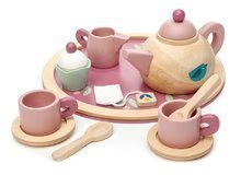 Lesene kuhinje - Leseni čajnik Birdie Tea set Tender Leaf Toys na pladnju s skodelicami in čajno vrečko_0