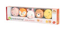 Dřevěné kuchyňky - Dřevěné sladké makronky Animal Macarons Tender Leaf Toys kuřátko, medvěd, zajíc, liška a prasátko od 2 let_3