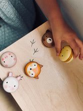 Dřevěné kuchyňky - Dřevěné sladké makronky Animal Macarons Tender Leaf Toys kuřátko, medvěd, zajíc, liška a prasátko od 2 let_2
