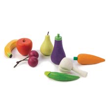 Fa játék szupermarket - Fa közért Farmer's Market Stall Tender Leaf Toys 15 darabos készlet gyümölcsökkel és zöldségekkel_2