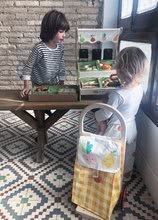Drevené detské obchodíky - Nákupný vozík z textilu Shopping Trolley Green Tender Leaf Toys s drevenou konštrukciou_1