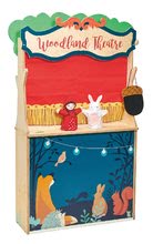 Drevené detské obchodíky - Drevený lesný obchod s divadlom Woodland Stores and Theatre Tender Leaf Toys s bábkami a taškou_3