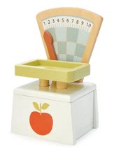 Drevené detské obchodíky - Drevená váha Market Scales Tender Leaf Toys na váženie potravín_1