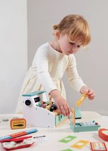 Otroške lesene trgovinice - Lesena blagajna General Stores Till Tender Leaf toys s skenerjem in dodatki_0