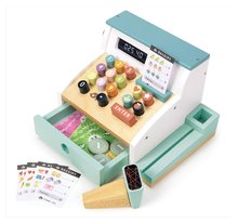 Kinderholzläden - Zahlungsterminal aus Holz General Stores Till Tender Leaf toys mit Scanner und Zubehör TL8260_1
