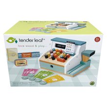 Kinderholzläden - Zahlungsterminal aus Holz General Stores Till Tender Leaf toys mit Scanner und Zubehör TL8260_4