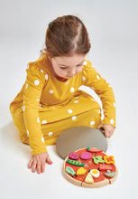 Fa játékkonyhák - Fa Pizza Party Tender Leaf Toys 6 ínycsiklandó szelet és 12 fajta feltét_5