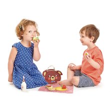 Fa játékkonyhák - Fa készlet kirándulásra Little Bear's Picnic Tender Leaf Toys élelmiszerek táskában_0